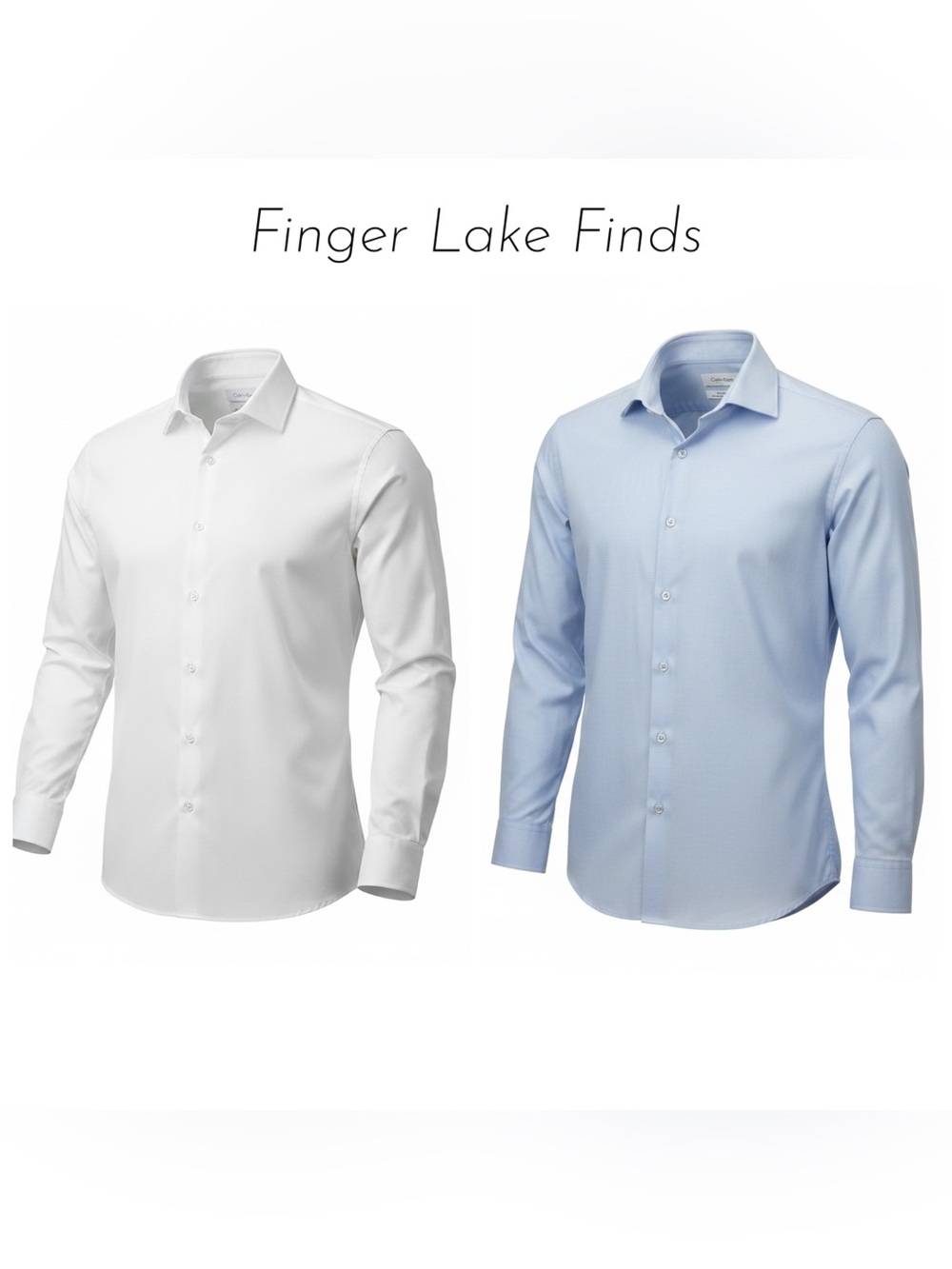 Two Calvin Klein Button Down Shirts, 15.5, 32/33